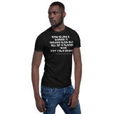 Zombie on Black Short-Sleeve Unisex T-Shirt